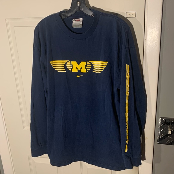 Vintage Nike Michigan Wolverines Long Sleeve - Picture 1 of 4